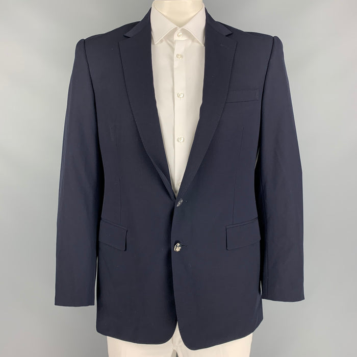 RALPH LAUREN Black Label Size 42 Regular Navy Wool Notch Lapel Sport Coat