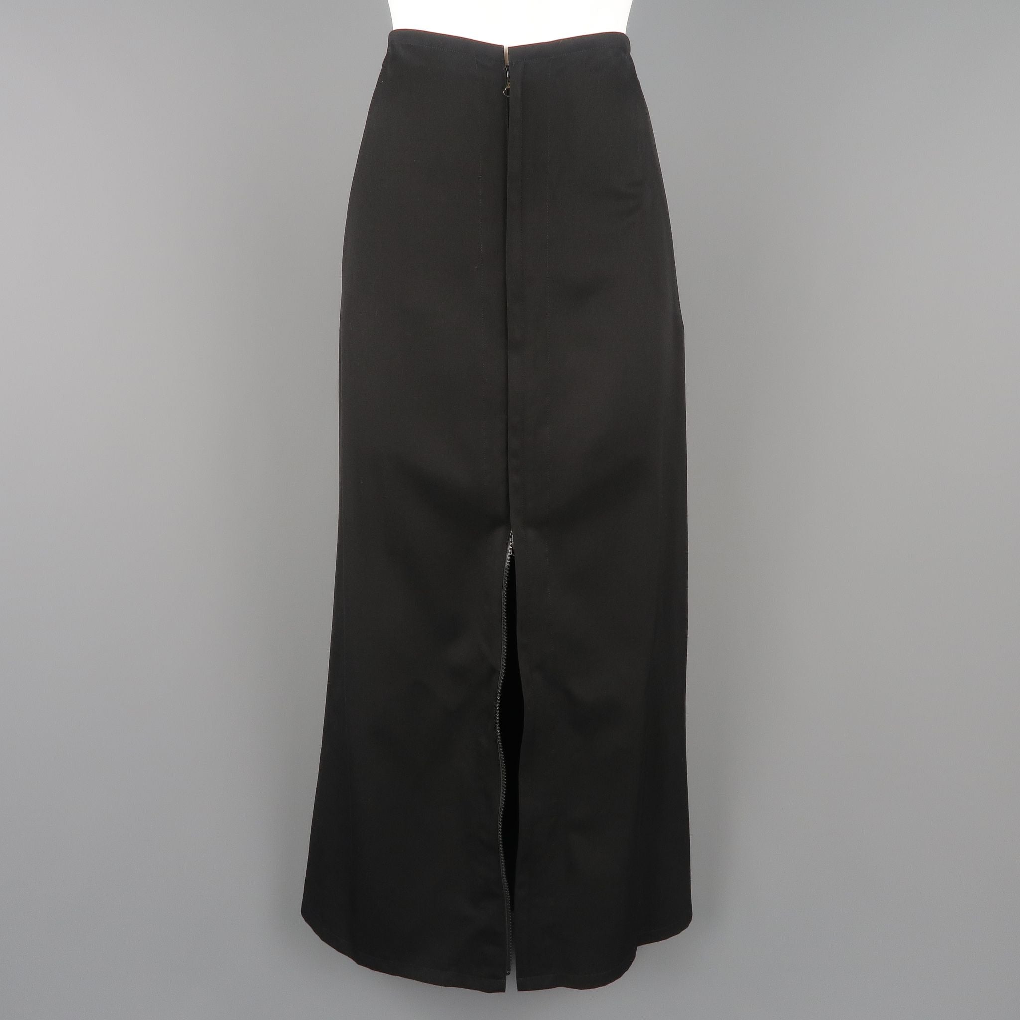 YOHJI YAMAMOTO Size XS / JP 1 Black Wool Double Zip Long A line