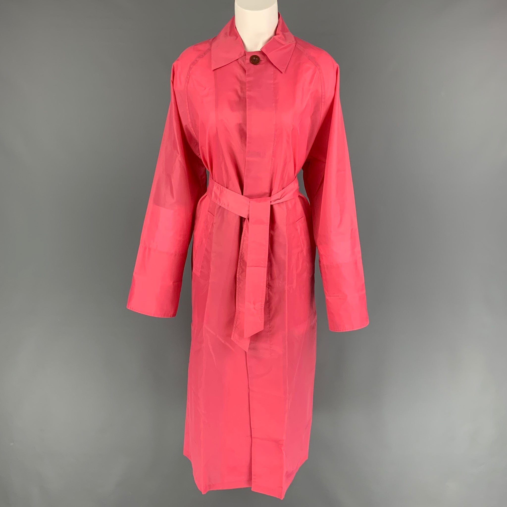 LONGCHAMP Size S Pink Nylon Belted Raincoat – Sui Generis Designer