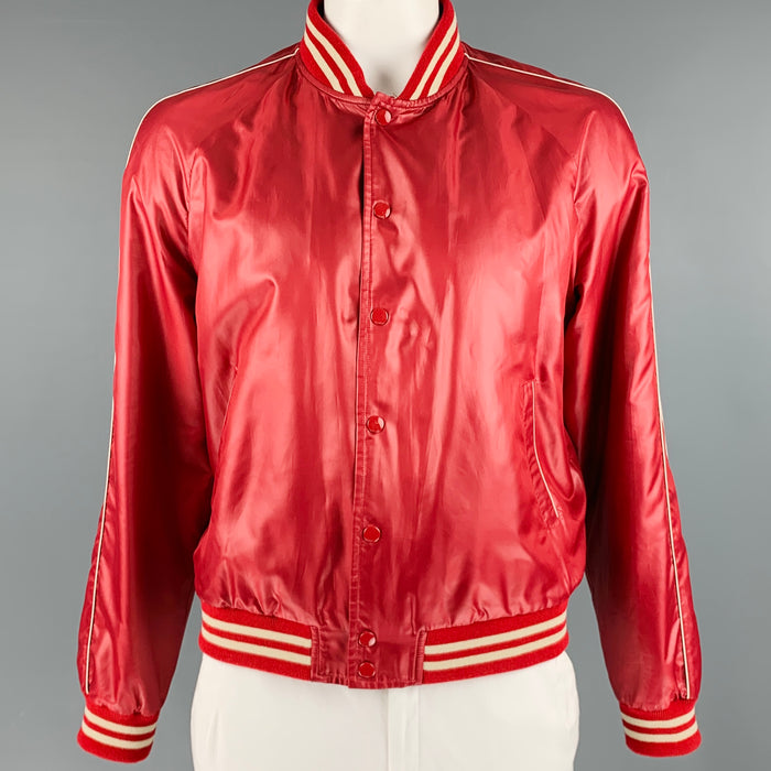CELINE Cazadora bomber de poliéster roja Talla 44