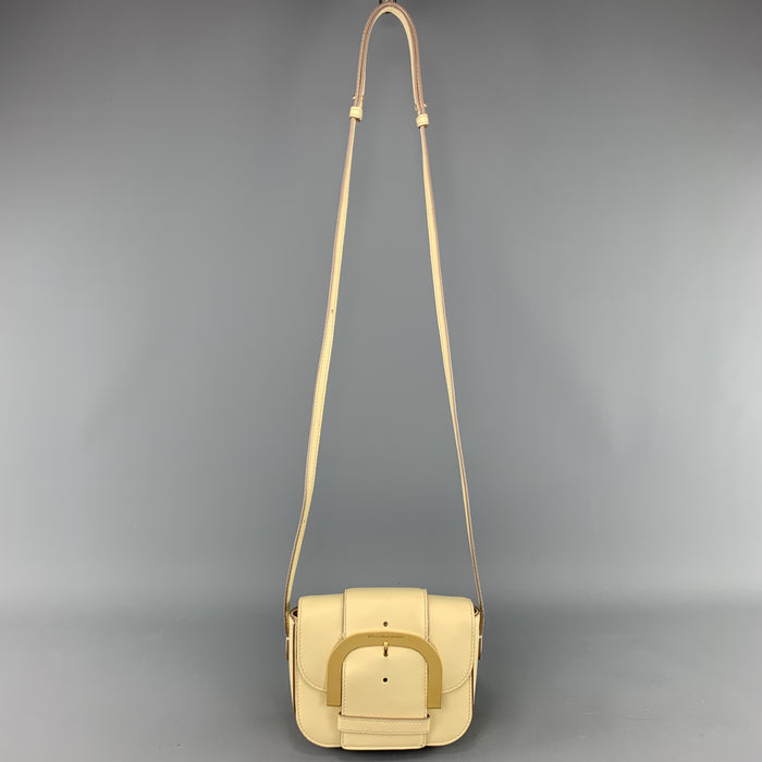 STELLA McCARTNEY Pastel Yellow Faux Leather Oversized Buckle CIEL Bag
