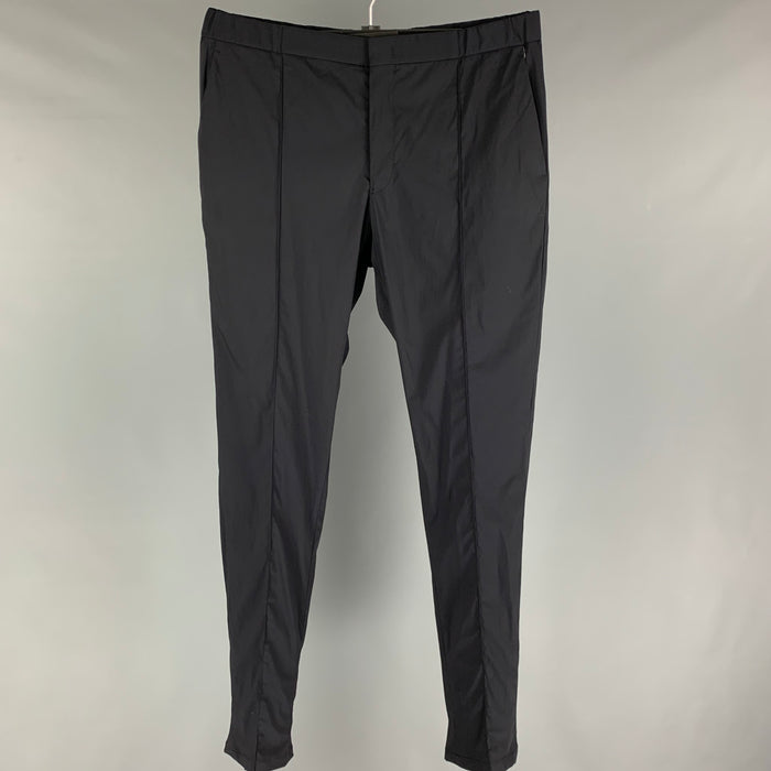GIORGIO ARMANI Size 34 Navy Wool Blend Elastic Waistband Dress Pants