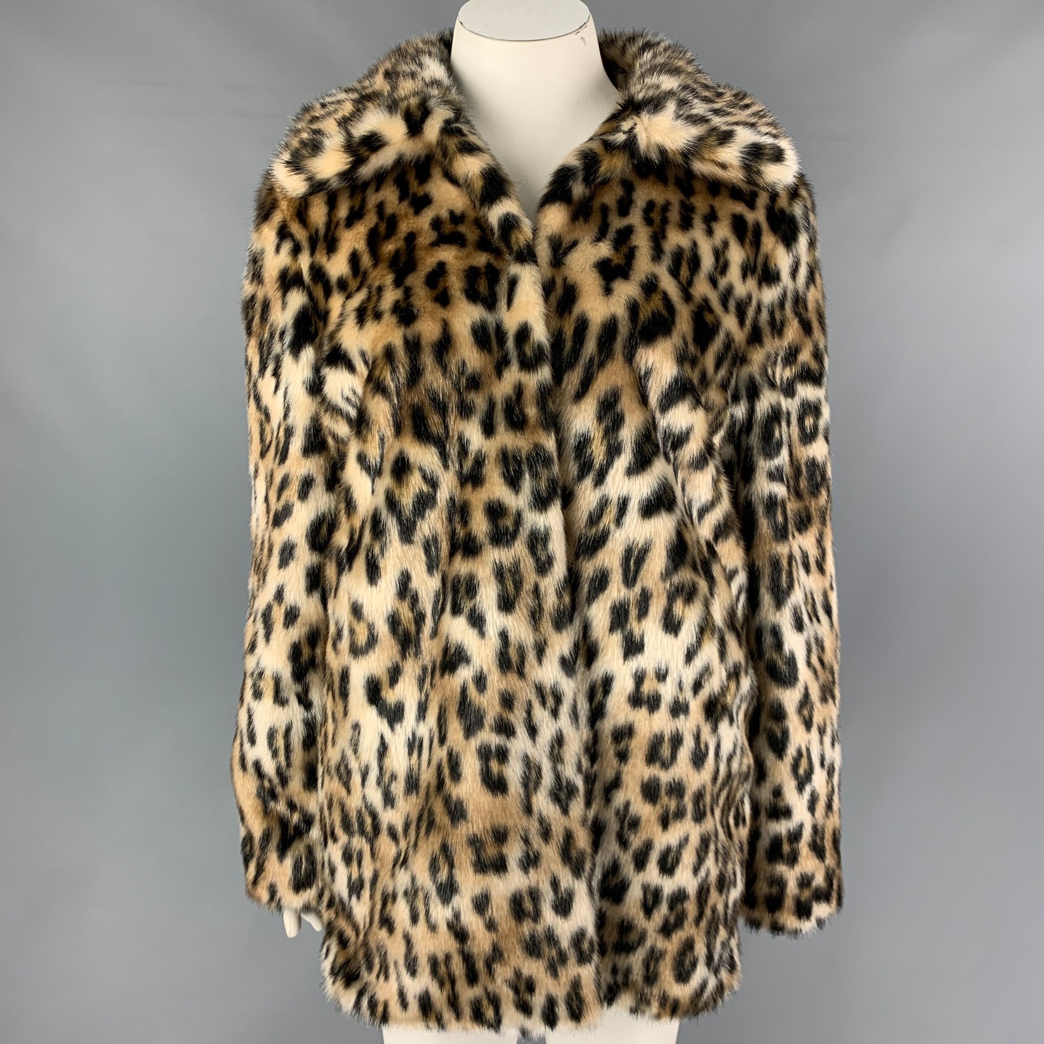 Walter Van Beirendonck Leopard Faux-Fur Coat - Orange