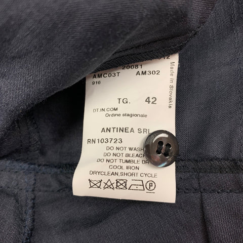 ARMANI COLLEZIONI Size 6 Navy Viscose Casual Top