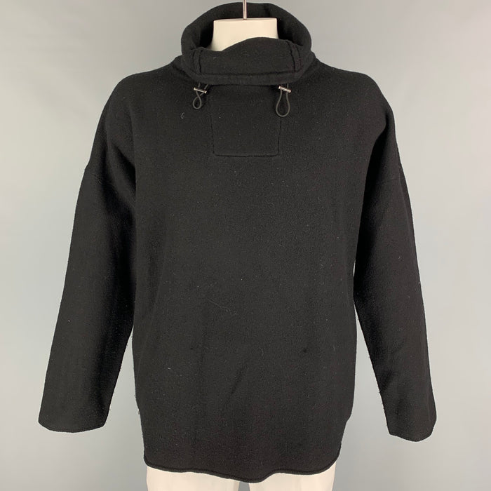 ACNE STUDIOS Size M Black Knit Merino Wool High Collar Sweater