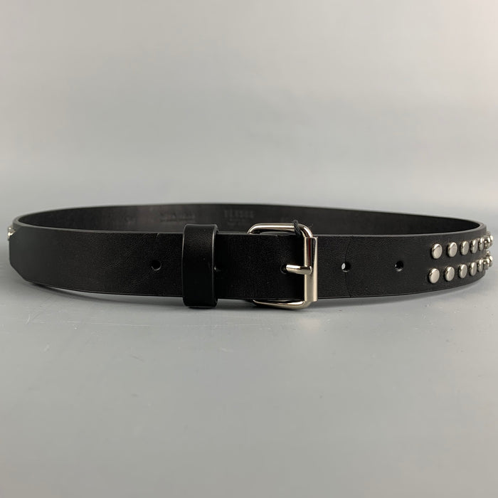 VERSUS by GIANNI VERSACE 2016 Black Studded Leather Belt