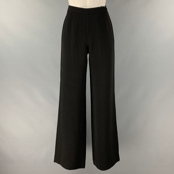 MAX MARA Size 4 Black Triacetate Blend Wide Leg Dress Pants