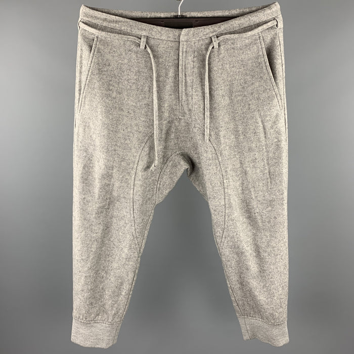 NEIL BARRETT Size 34 Light Grey Heather Wool Blend Zip Fly Casual Pants