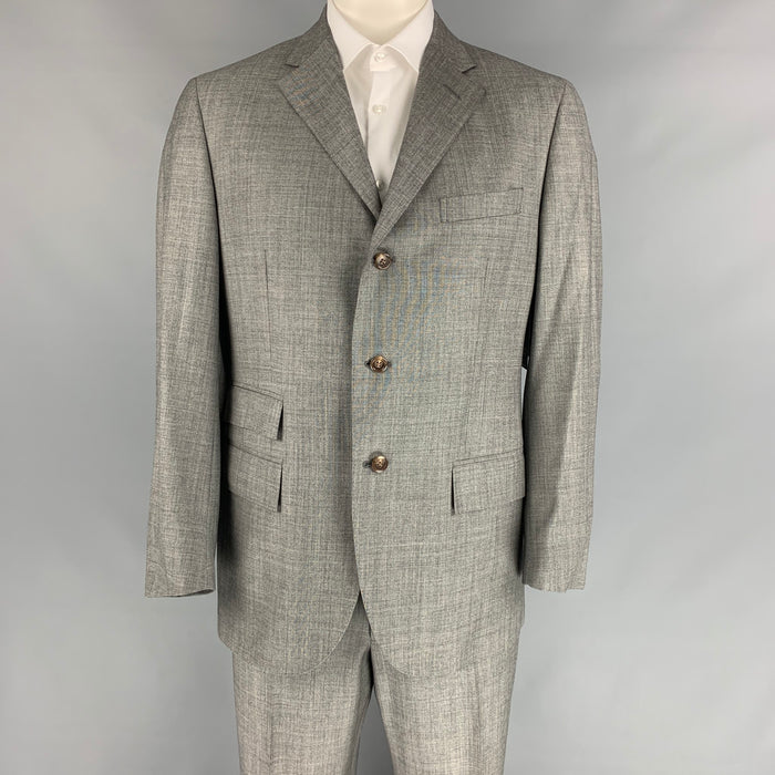 POLO by RALPH LAUREN Size 42 Light Gray Virgin Wool Notch Lapel Suit