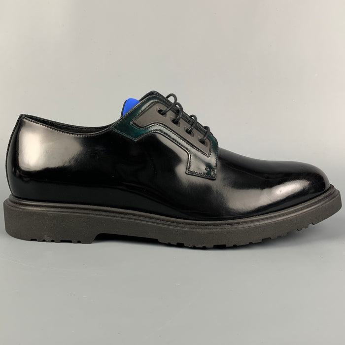 PAUL SMITH Size 10 Black Leather Lace Up Shoes