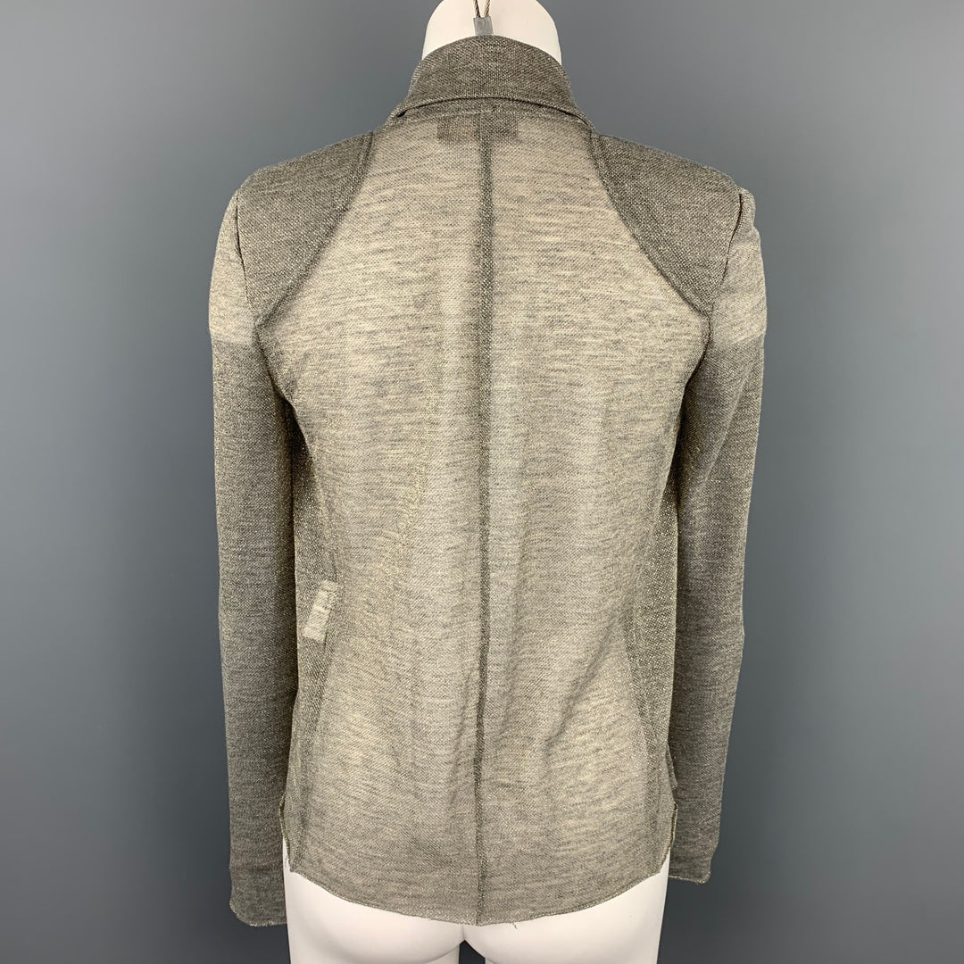 KOLOR Size S Silver & Grey Metallic Polyester Blend Jacket