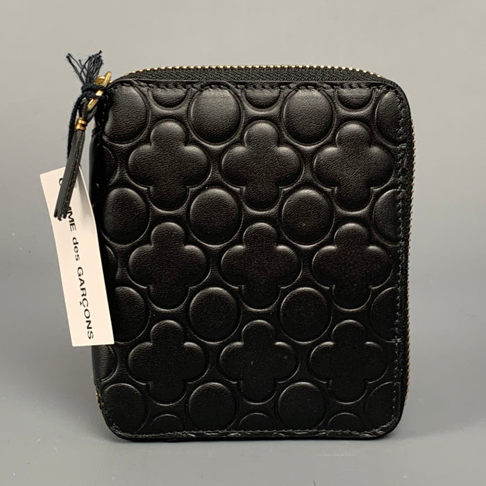 COMME des GARCONS Cartera de piel repujada negra