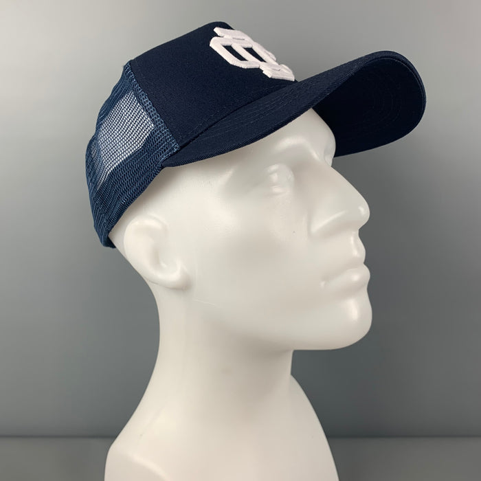 DSQUARED2 Navy Embroidered Canvas Trucker Hat