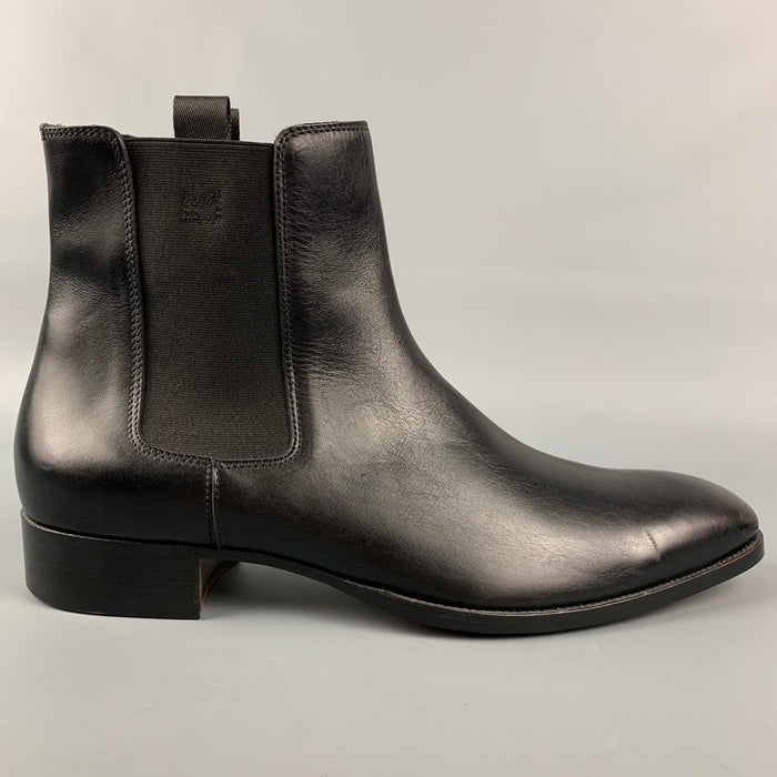 MARC JACOBS Talla 11 Botas Chelsea de cuero negro