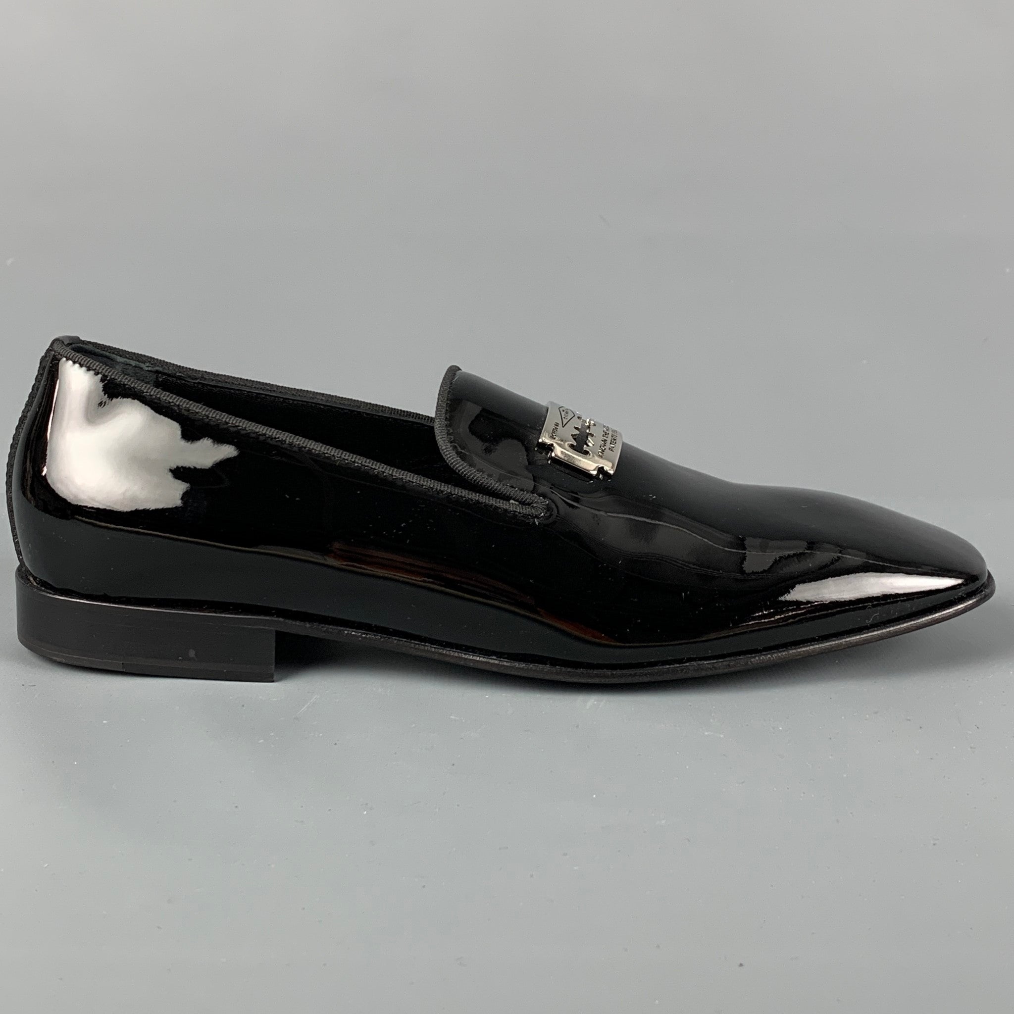 JOHN RICHMOND Black Leather Slip On Razor Belt Loafers John Richmond Black leather loafer - Black - Men|18164A main image 3