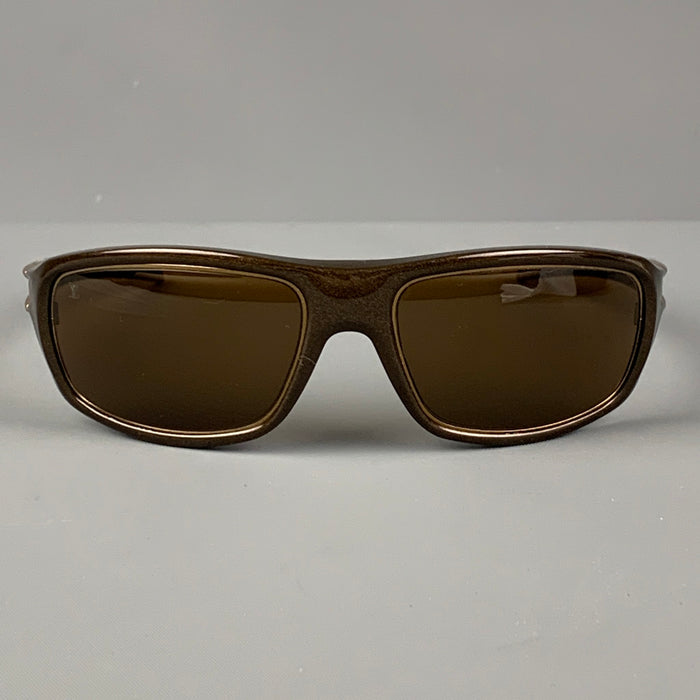 LOUIS VUITTON Brown Gold Acetate Sunglasses & Eyewear