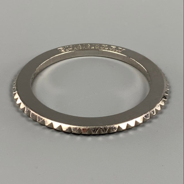 BURBERRY PRORSUM Silver Tone Metal Narrow Spike Bangle Bracelet