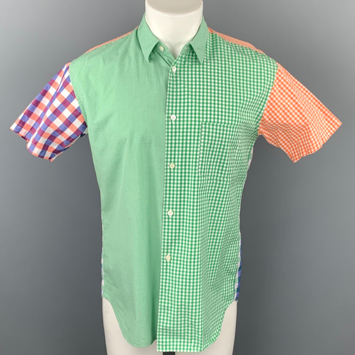 COMME des GARCONS SHIRT Size M Multi-Color Checkered Cotton Short Sleeve Shirt