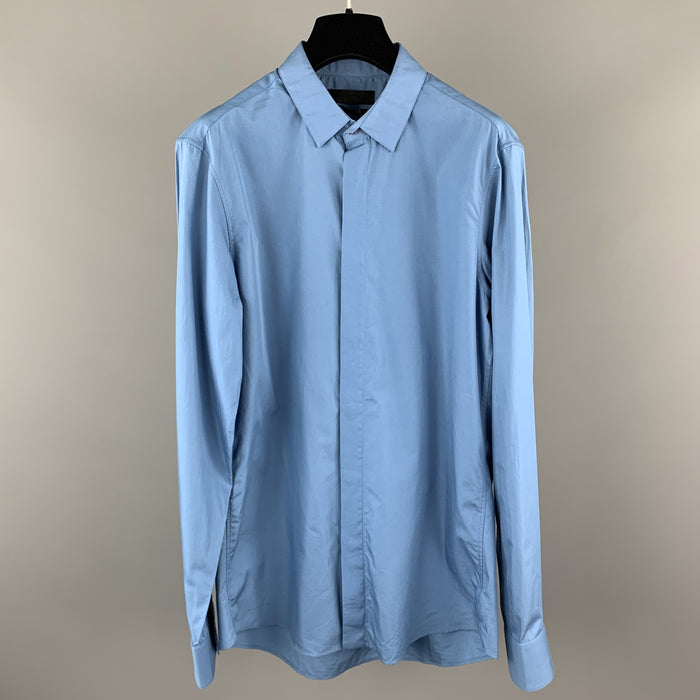 ALEXANDER MCQUEEN Size XS Blue Cotton Long Sleeve Shirt