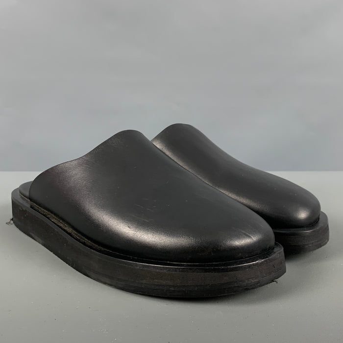 THE ROW Size 7.5 Black Slide Flats