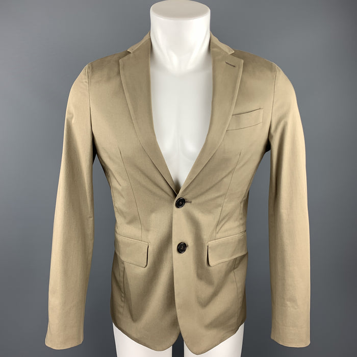 DSQUARED2 Size 36 Taupe Cotton Blend Notch Lapel Sport Coat