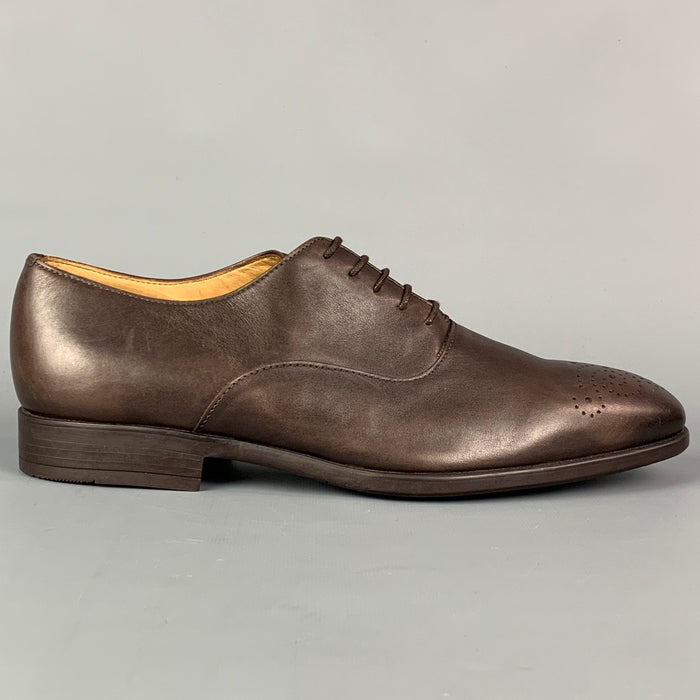 PS by PAUL SMITH Talla 9 Zapatos con cordones de cuero perforado marrón
