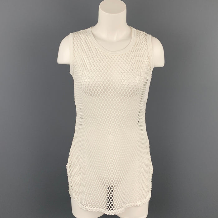 Y's by YOHJI YAMAMOTO Size S White Mesh Cotton Sleeveless Tank Top