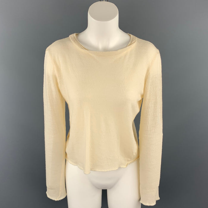 MAISON MARTIN MARGIELA Size M Beige Knitted Wool Pullover