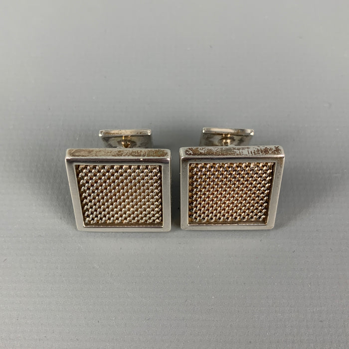 Vintage TIFFANY & CO. Diamond Point Sterling Silver Cuff Links