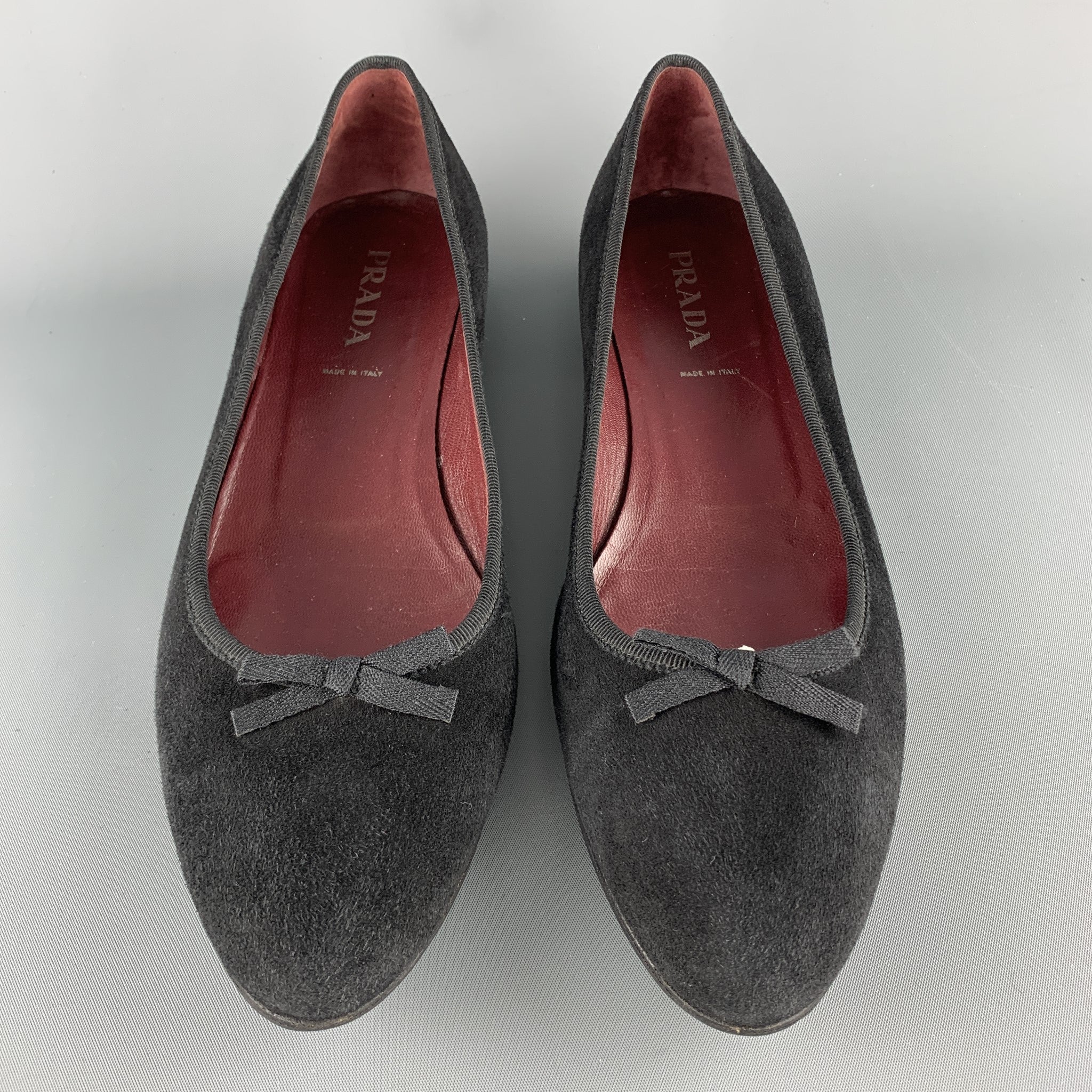 Prada on sale suede flats