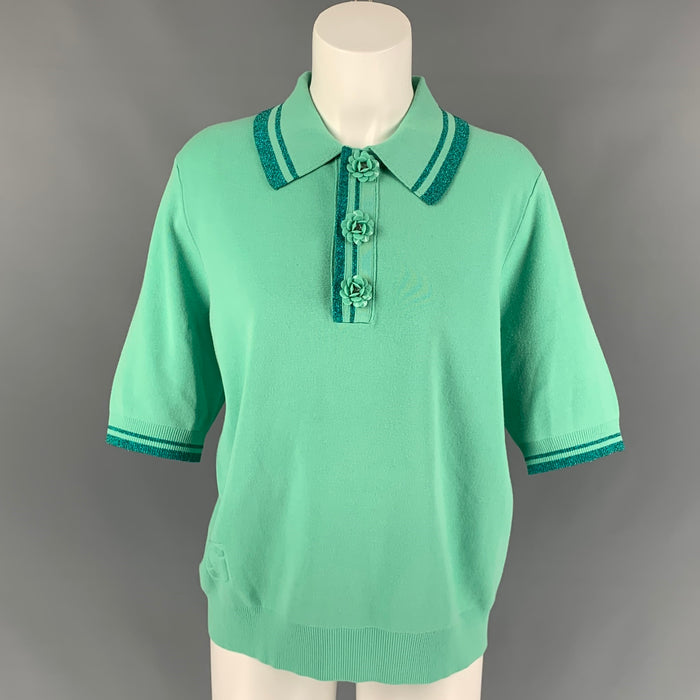 MARC JACOBS Polo de punto viscosa / poliéster verde Talla M