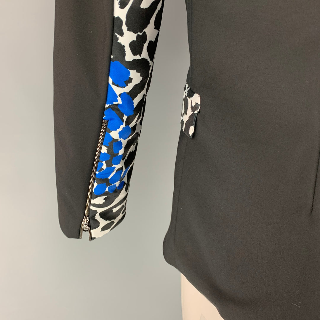 MARCELL VON BERLIN Talla 36 Abrigo deportivo de mezcla de algodón con estampado negro