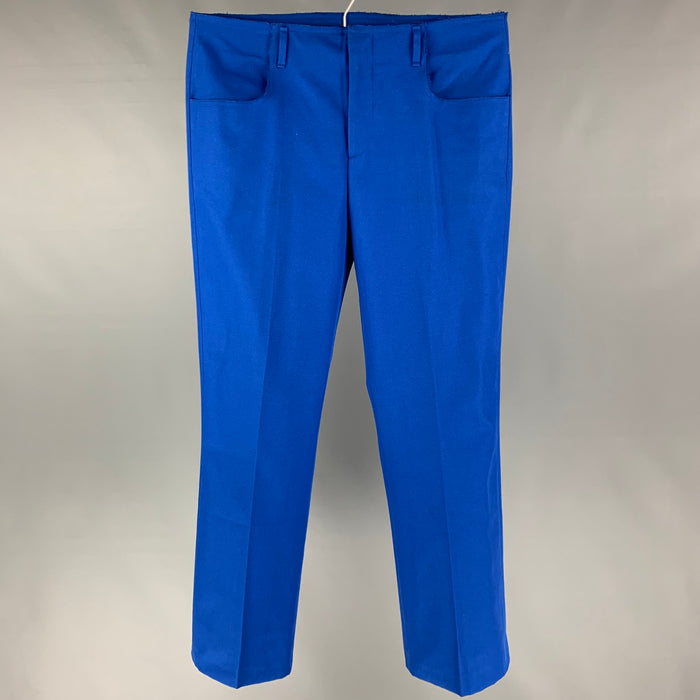 ACNE STUDIOS Size 32 Royal Blue Polyester / Cotton Zip Fly Casual Pants