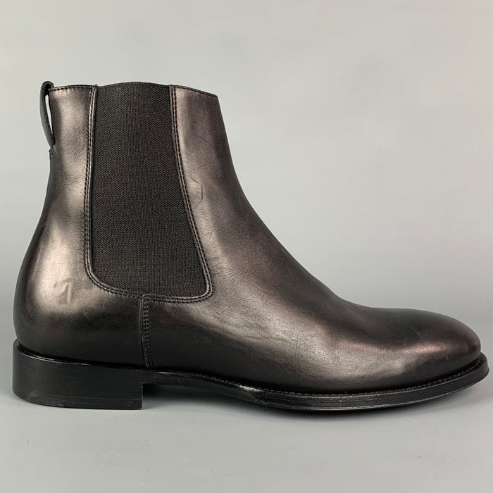 PAUL SMITH Botas Chelsea sin cordones de cuero negro talla 8