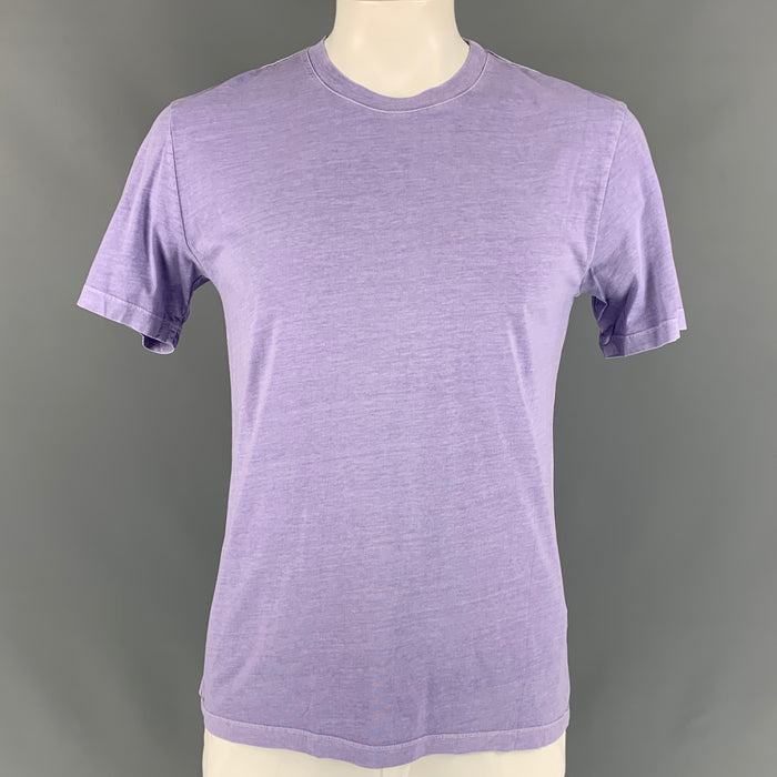 MAISON MARGIELA Size L Lavender Cotton Crew-Neck T-shirt