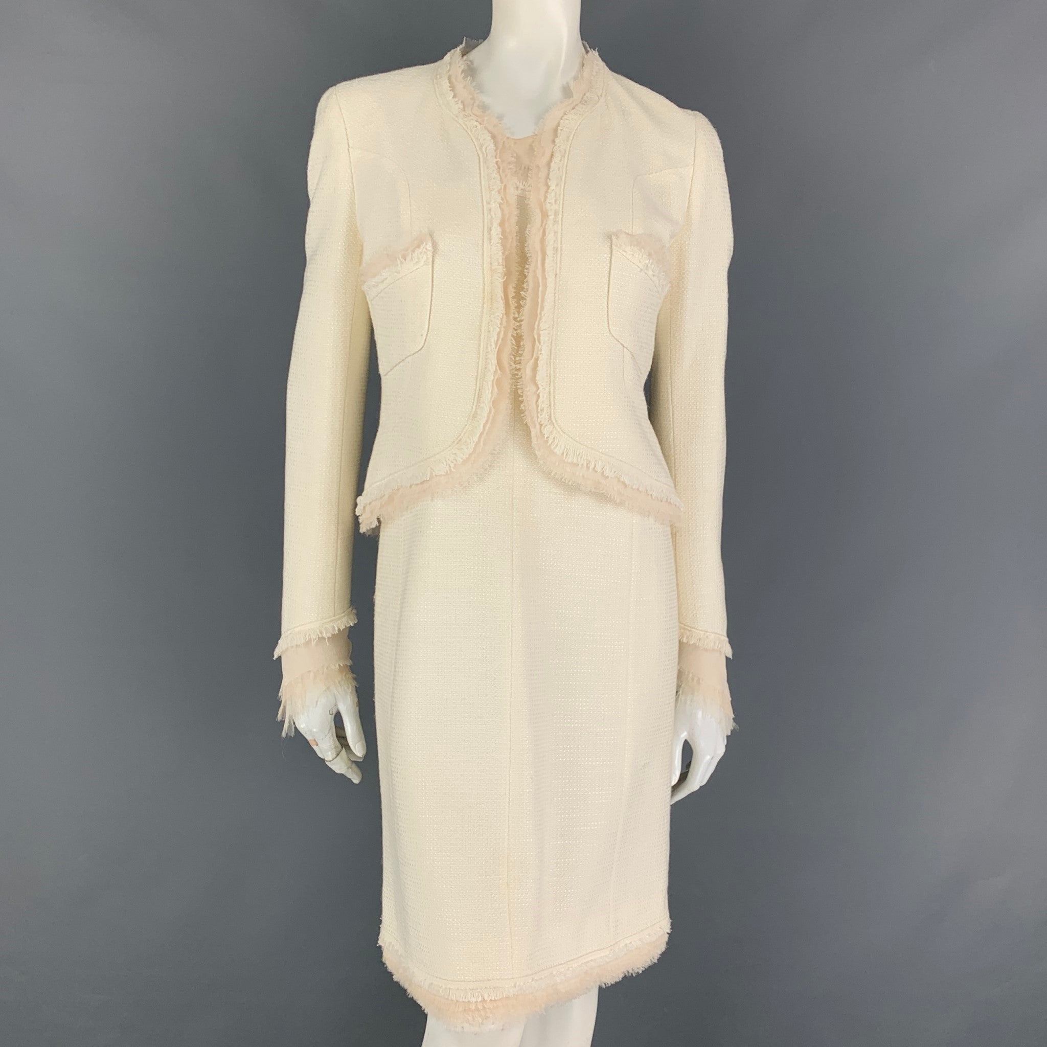 Chanel // Cream Woven Sheath Dress – VSP Consignment
