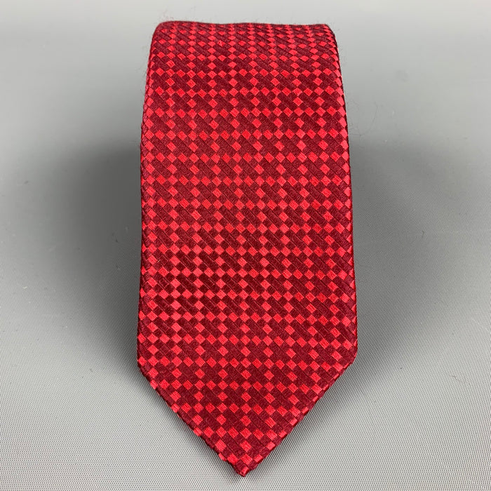 CHRISTIAN LACROIX Red Diamond Silk Tie