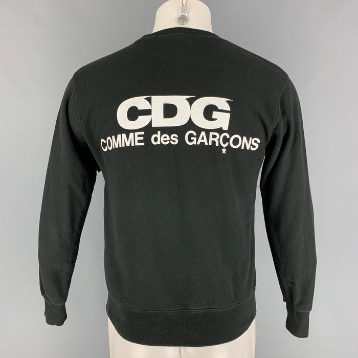 COMME des GARCONS Size S Black Logo Long Sleeve Sweatshirt