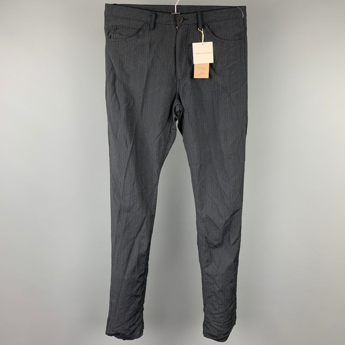COMME des GARCONS HOMME PLUS Size S Grey Stripe Wool Blend Casual Pants