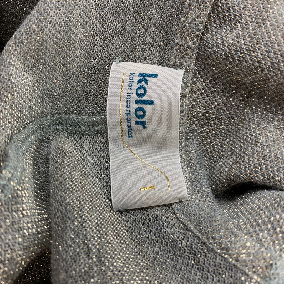 KOLOR Size S Silver & Grey Metallic Polyester Blend Jacket