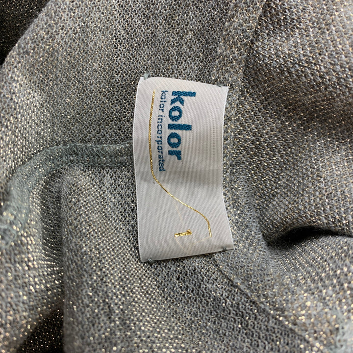 KOLOR Size S Silver & Grey Metallic Polyester Blend Jacket