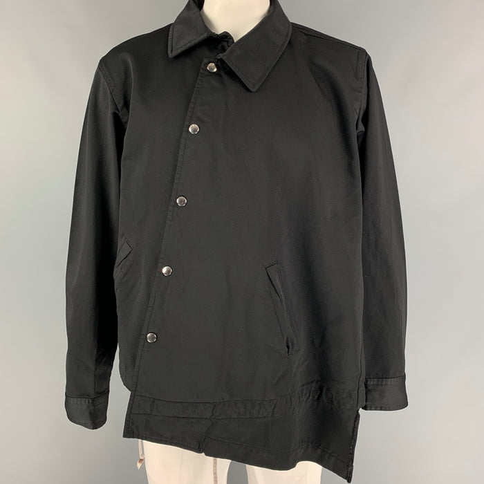 COMME des GARCONS HOMME PLUS Size L Black Polyester Asymmetrical Oversized Jacket