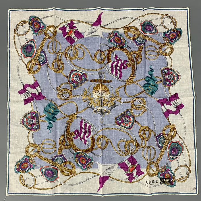 CELINE Multi-Color Nautical Square Scarf