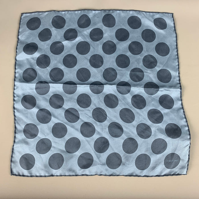 TOM FORD Blue Grey Dots Silk Tie
