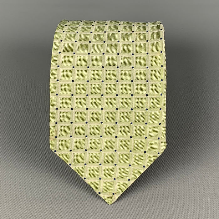 KITON Sage Squares Silk Tie