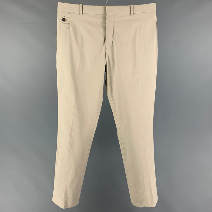 MARNI Size 34 Stone Cotton Button Fly Casual Pants
