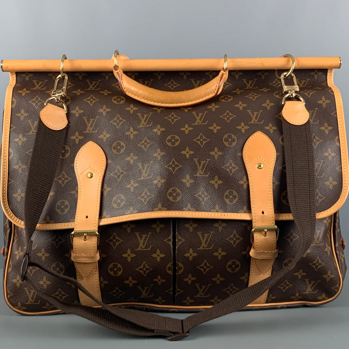 LOUIS VUITTON Bolsos de mano de lona revestida con monograma marrón beige