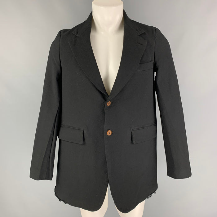 COMME des GARCONS HOMME PLUS Talla XS Abrigo deportivo de poliéster negro