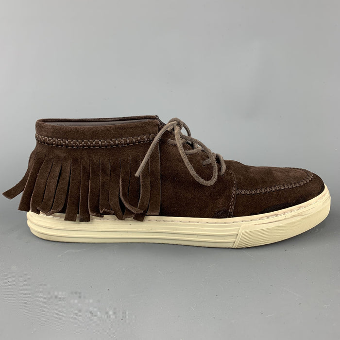 GUCCI Size US 8 Brown Solid Boot Sneakers