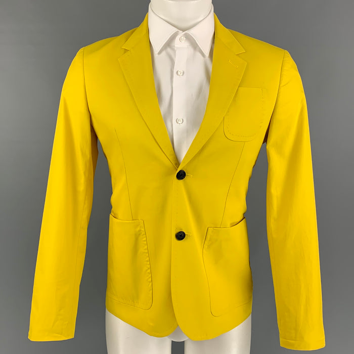 MARC by MARC JACOBS Size XS Yellow Cotton Notch Lapel Sport Coat